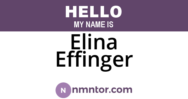 Elina Effinger