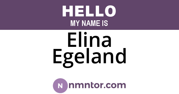 Elina Egeland