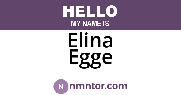 Elina Egge