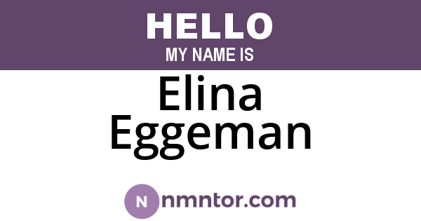 Elina Eggeman