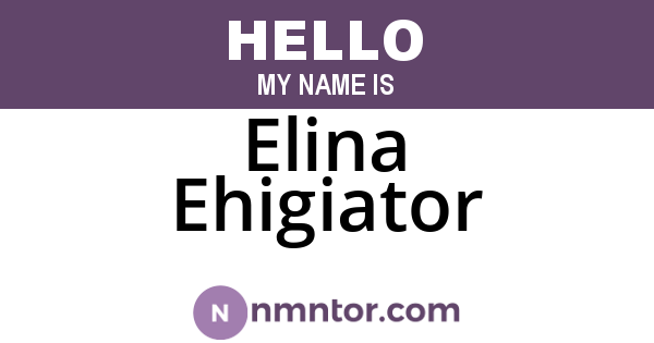 Elina Ehigiator