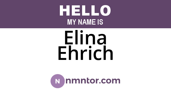 Elina Ehrich