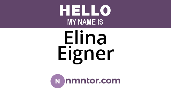 Elina Eigner