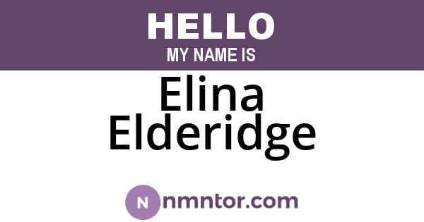 Elina Elderidge
