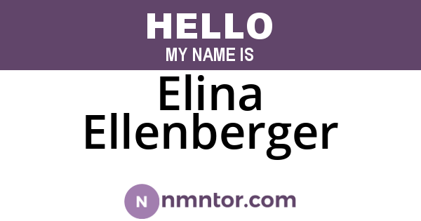 Elina Ellenberger