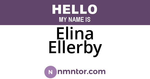 Elina Ellerby