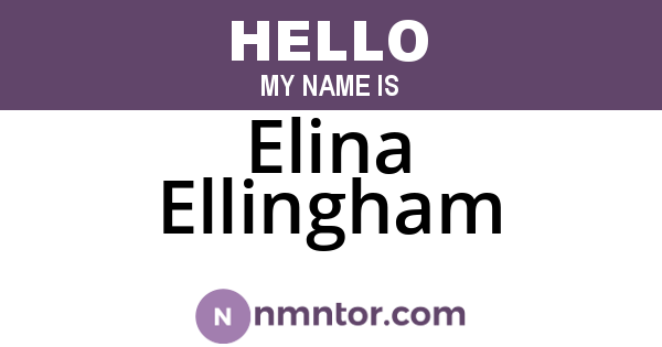 Elina Ellingham