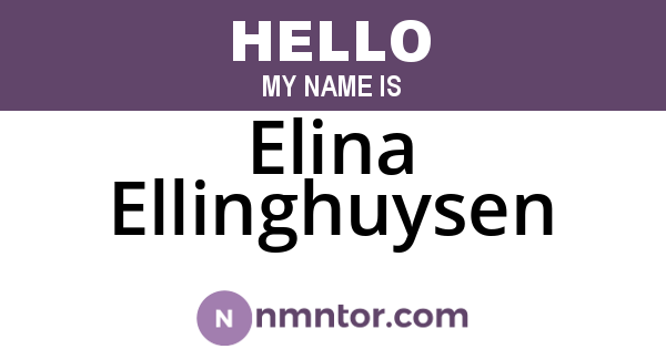 Elina Ellinghuysen