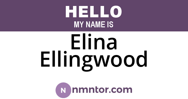 Elina Ellingwood