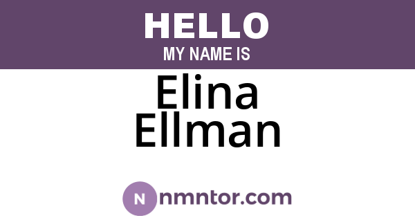 Elina Ellman