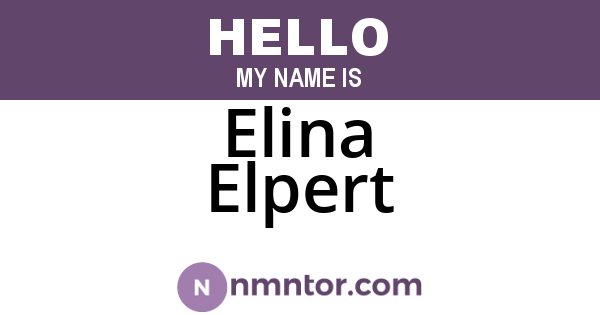 Elina Elpert