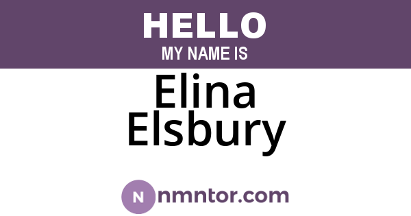 Elina Elsbury