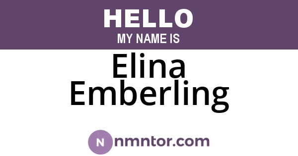 Elina Emberling