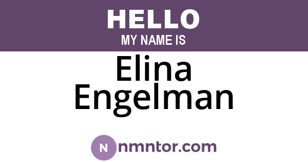 Elina Engelman