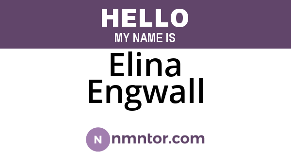 Elina Engwall