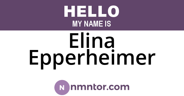 Elina Epperheimer