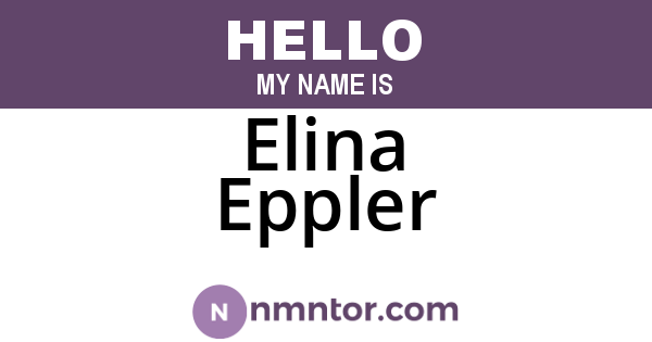 Elina Eppler
