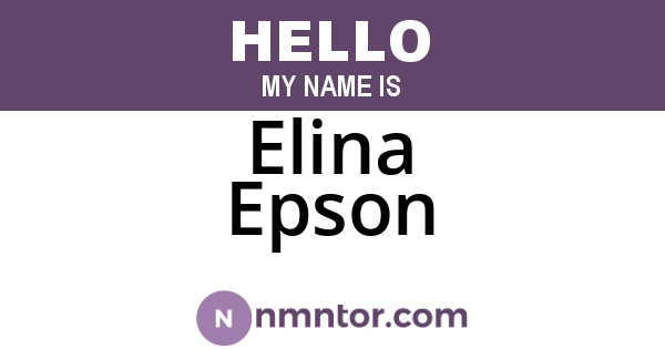 Elina Epson