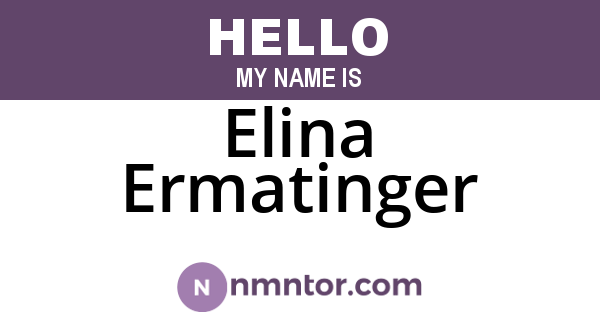 Elina Ermatinger