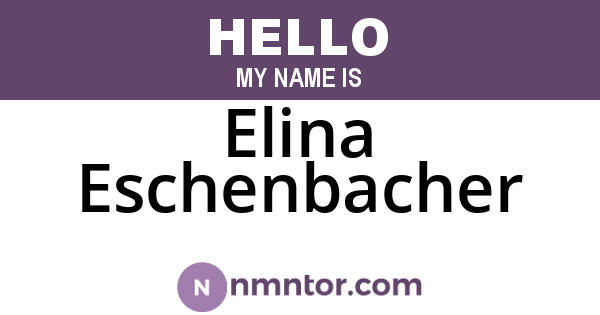 Elina Eschenbacher
