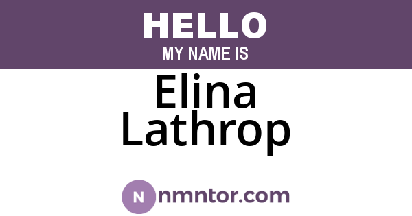 Elina Lathrop