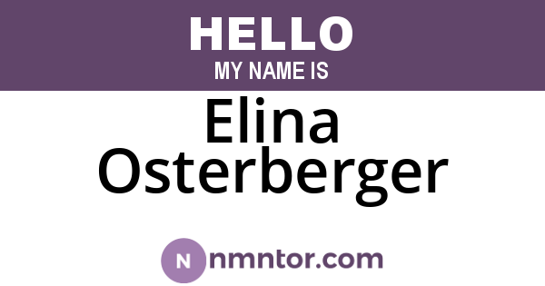 Elina Osterberger