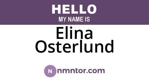 Elina Osterlund