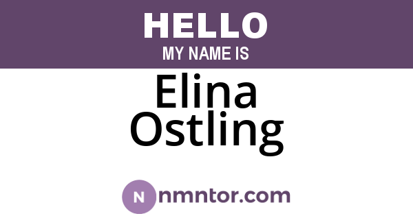 Elina Ostling