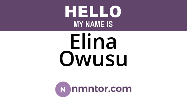 Elina Owusu