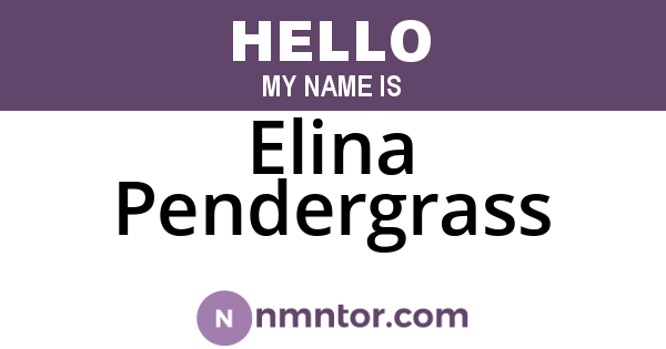 Elina Pendergrass