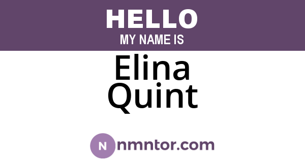 Elina Quint