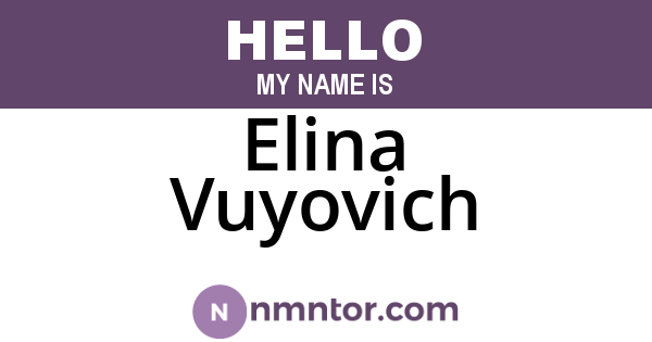 Elina Vuyovich