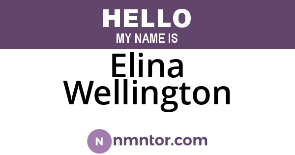 Elina Wellington