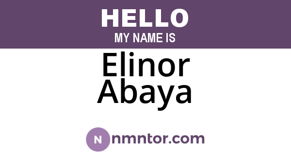 Elinor Abaya