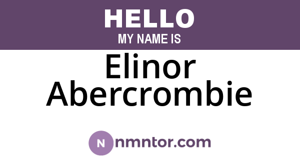 Elinor Abercrombie