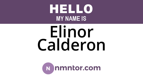 Elinor Calderon