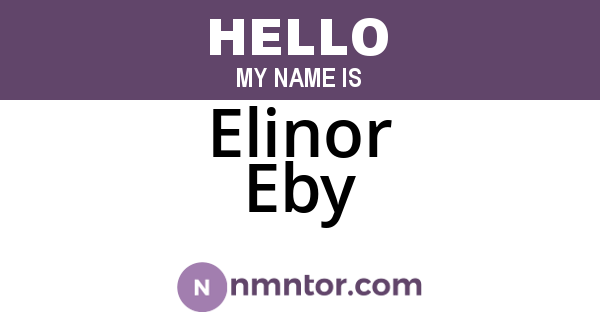 Elinor Eby