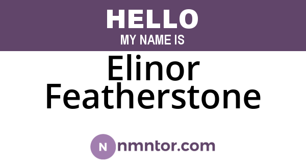 Elinor Featherstone