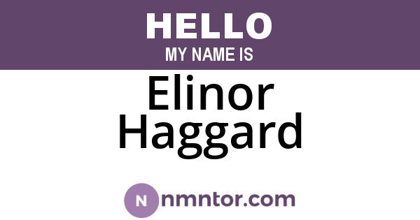 Elinor Haggard