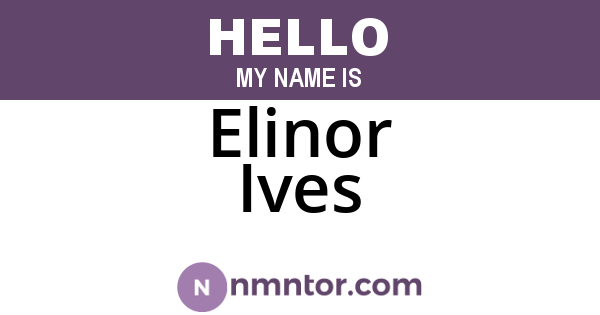 Elinor Ives