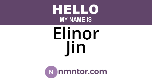 Elinor Jin