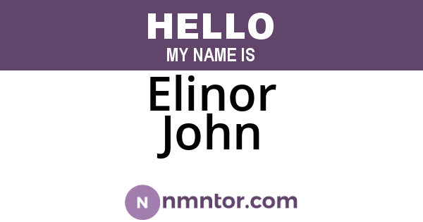 Elinor John