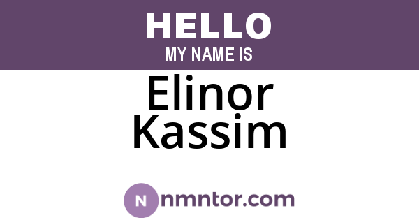 Elinor Kassim