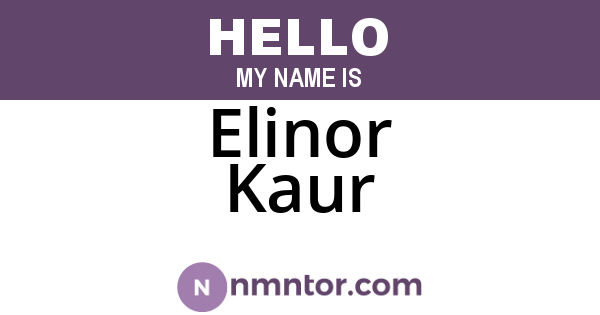 Elinor Kaur