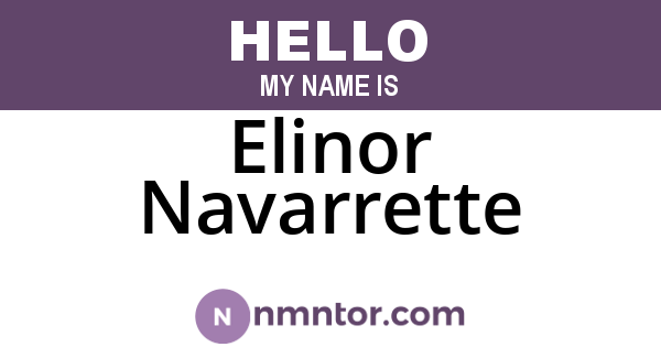 Elinor Navarrette
