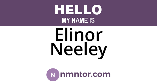 Elinor Neeley