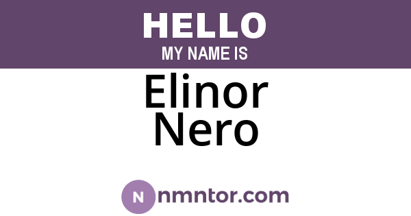 Elinor Nero