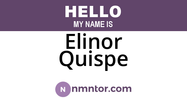 Elinor Quispe