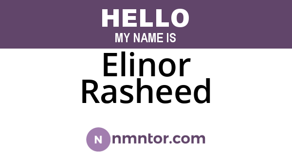Elinor Rasheed