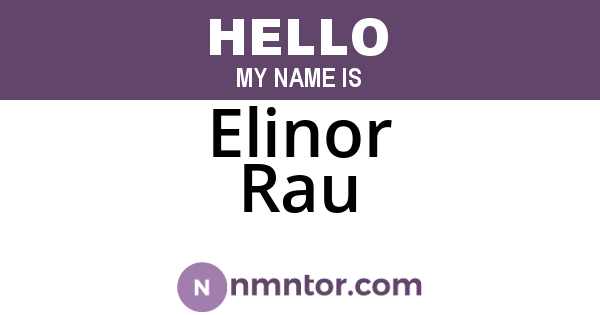 Elinor Rau